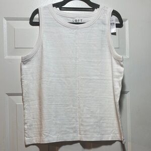 LOFT Women's White Tank Top